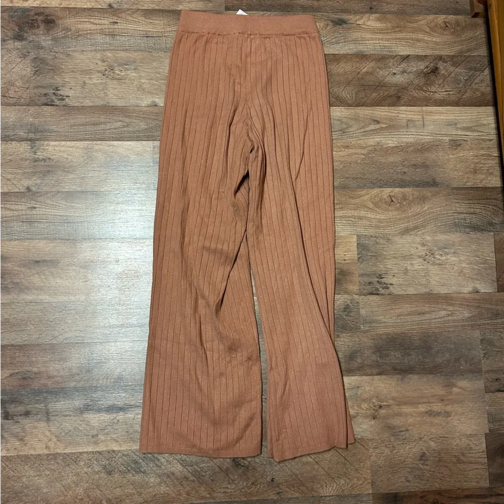 abercrombie soft collection tan / copper ribbed lounge pants - Picture 4 of 4